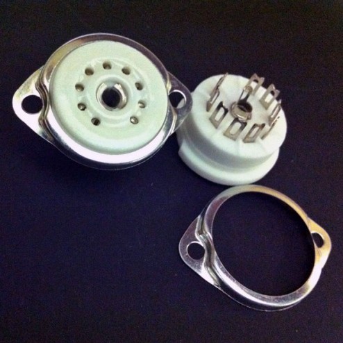 9 Pin B9A Ceramic Chassis Socket