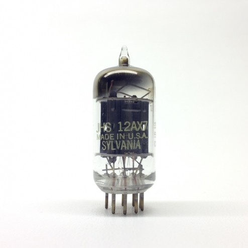 ECC83  12AX7  Sylvania Valve Tubes Black or Grey Anode  Square Getter  USA   