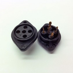 4-5 Pin B4/B5 Black Plastic Valve Tubes Socket