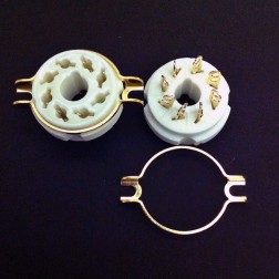 Octal Split Hole Gold pin Ceramic Valve Tubes Socket