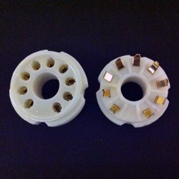 9 Pin B9A Magnoval Ceramic Gold PCB Mount Valve Tubes Socket