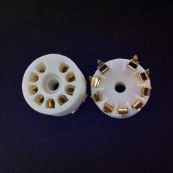 9 Pin B9A Ceramic Gold PCB Mount Valve Tubes Socket