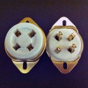 4 Pin UX4 Fixed Chassis, Ceramic, Gold plated Contact